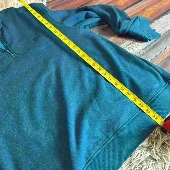 IZOD XL Quarter Zip Performance Pullover Blue Slim Fit Golf Athleisure Jacket - Picture 8 of 9